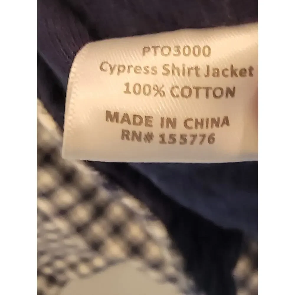 Properly Tied Cypress Shirt Jacket Olympus Plaid Navy XXL NWT